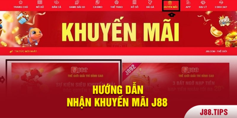 Cách nhận khuyến mãi J88 rất đơn giản