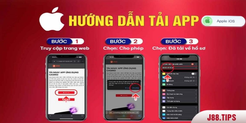 Thao tác cách tải và cài đặt app J88 cho IOS